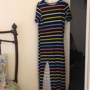 ASOS Short Sleeve Striped Maxi Sz 6